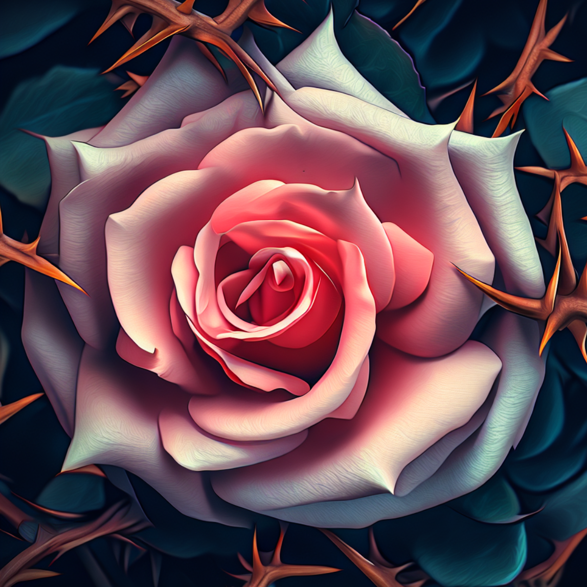 image showing a rose made from Microsoft AI